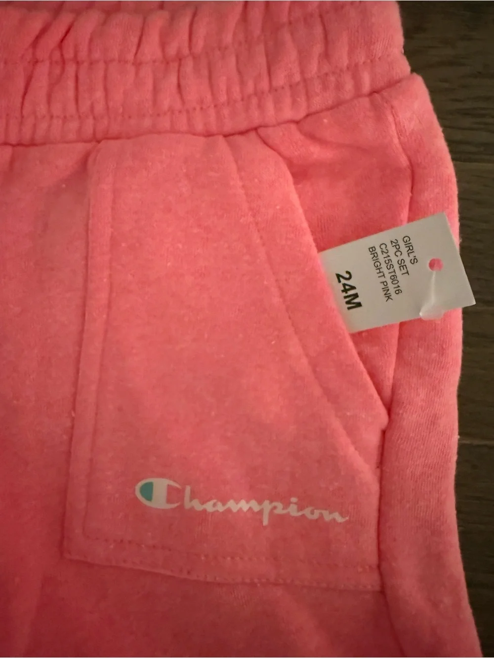 Champion Pink Terry Pull-On Girls Shorts
